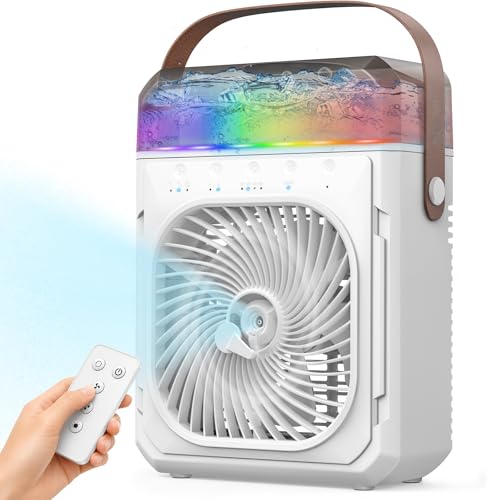 Ausic Misting Fan Portable, 20000mAh Portable Air Conditioners with 1200mL Water Tank, Outdoor Water Cooling Fan for Outside, Perfect Quite Mist Water Spray Fans for Camping Patio Home Bedroom Office