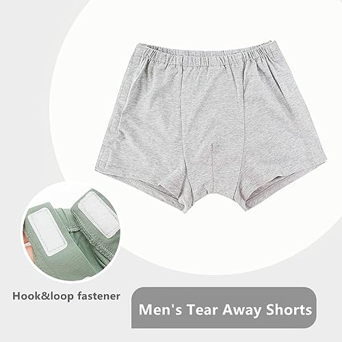 Mens Tear Away Shorts Breakaway Athletic Shorts Post Surgery Underwear Cotton Boxer Briefs Side Open Short Pant2