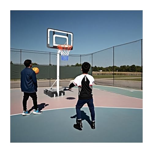 Aro De Baloncesto Portátil con Tablero Trasero De 31,5 Pulgadas, System De Aro De Baloncesto De Altura Ajustable para Exteriores, para Jóvenes, Adolescentes Y Adultos