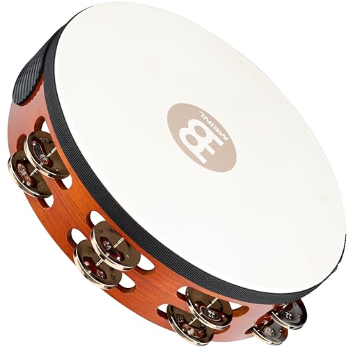 Tambourin Meinl TAH2AB avec peau et cymbalettes en acier