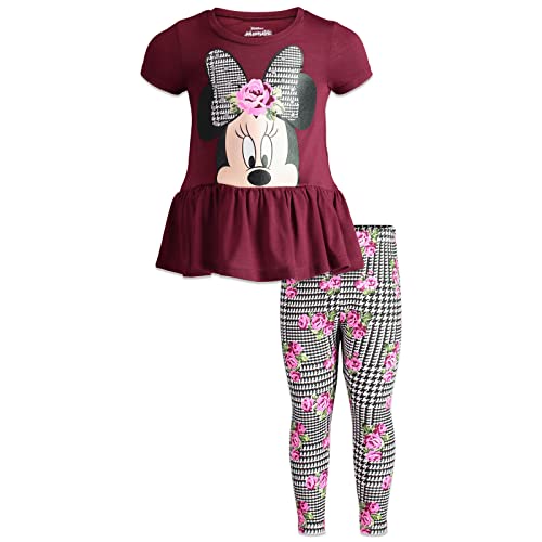 Ensemble t-shirt peplum legging Minnie Mouse Disney rouge 6 ans