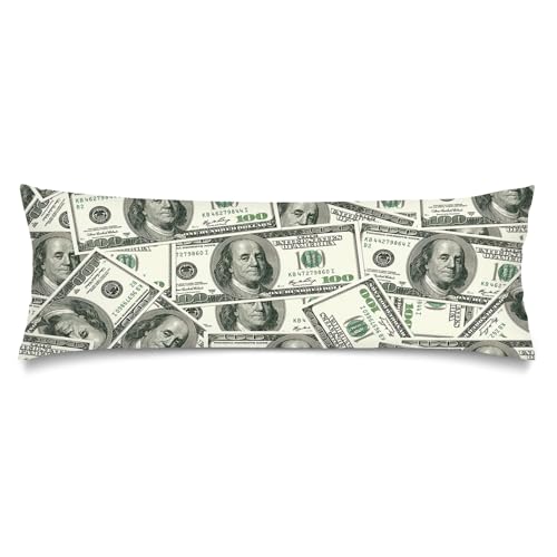 15 Best Couches for the Money: Comfort, Style, and Durability on a Budget 6 KENADVI Microfiber 100 Dollar Bills Body Pillowcase, 20x54in, Zipper, Decorative, Machine Wash, Modern, Money Theme Print