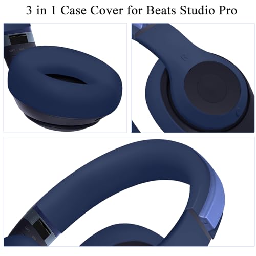 Coque Beats Studio Pro silicone bleu housse protection accessoire ecouteur - 4
