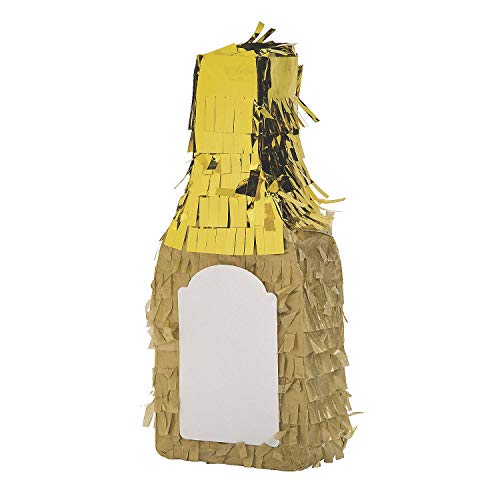 BLANK CHAMPAGNE MINI PINATAS - Party Decor - 6 Pieces