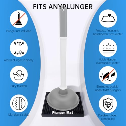 Image of Toilet plungers & Holders, Toilet Plunger with Holder Combo for Bathroom Cleaning, Quick-Drying Plunger with Holder