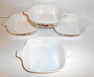 Vintage Corning Ware Spice of Life Individual Casseroles - P-41-B - Set of 4
