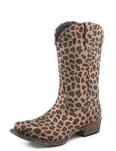 ROPER Childs Riley Leopard Snip Toe Boots