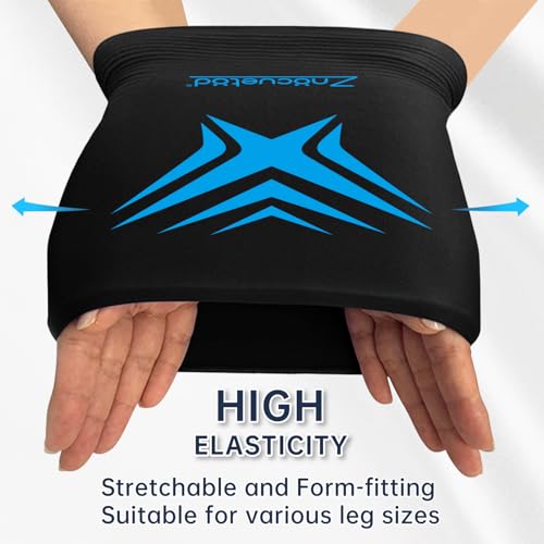 Image of Knee Ice Pack Wrap Extended Ice Packs for Injuries Reusable Leg Freeze Compression Sleeves, Gel Cooling Knees Brace Cold Hot Packs Therapy Flexible for Pain Relief, Surgery Recovery Gift for Women Men