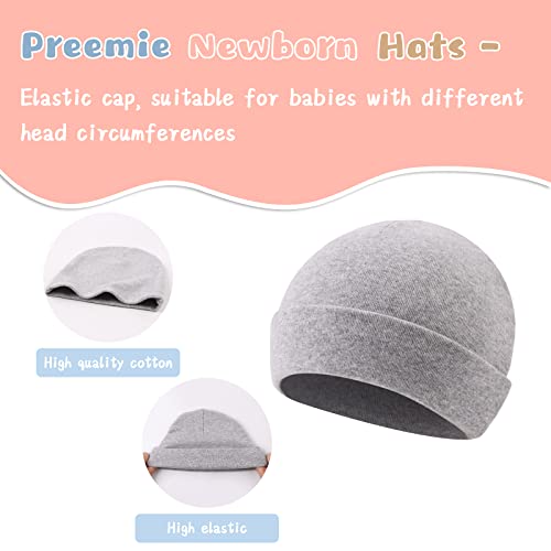 Cotton Baby Girl Hat Preemie Boys Beanie Newborn Hospital Hats Winter Infant Hats For Girls (4Pack-G, 0-6 Months) #TOP3