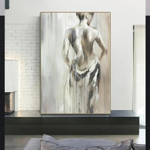 Peinture abstraite de femme nue KEBIA 60x80 cm décoration salon sans cadre