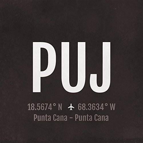 Punta Cana Airport Code Print PUJ Aviation Art