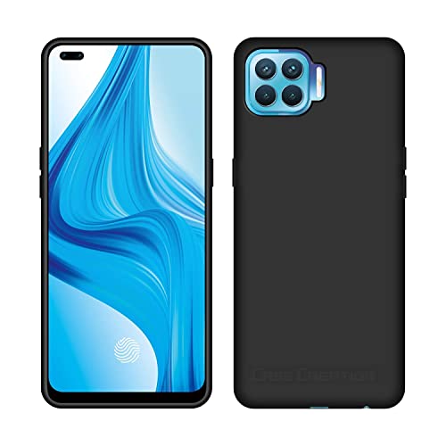 Image of Case Creation for Oppo F17 Pro 2021 Back case, Oppo F17 Pro Slim Flexible Smart Look case with 360 Camera All Angle Protection (Pure Black)