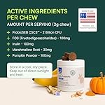 Wuffes Daily Probiotic for Dogs - Supports Digestive Health, Gut Balance, and Immune System - with Prebiotics, Marshmallow Root, and Pumpkin Powder (120 Chews (Pack of 2)) - Image 3