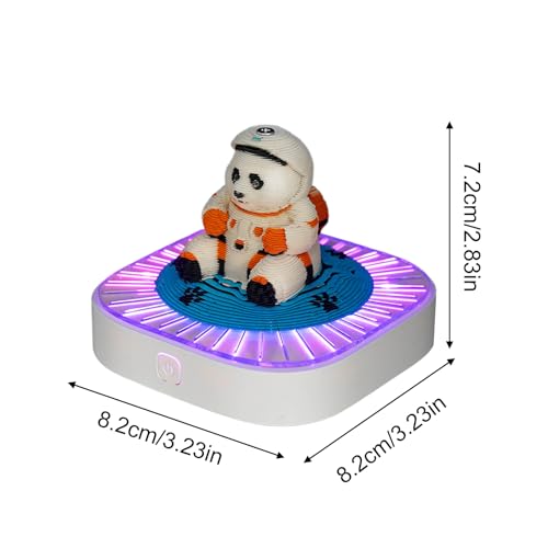 Calendario 3D de panda para escritorios aburridos: bloc de notas interactivo con luz 6