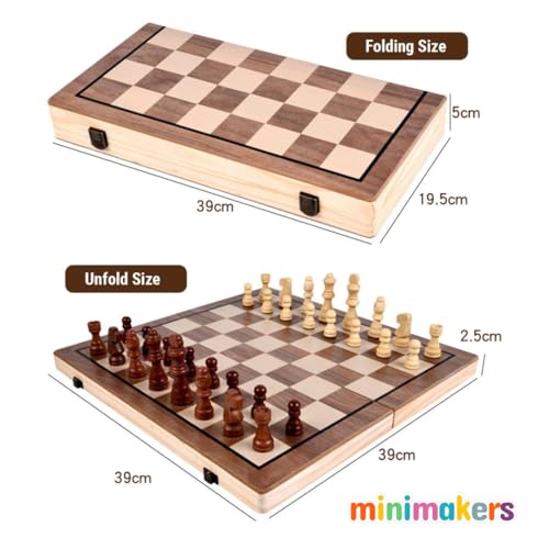 Image of Elite Chess Board Set Magnetic Wooden Chess Board Set |16 inch| Handcrafted Foldable Chess with Storage & Magnetic Pieces, Birthday Gift, Travel Friendly Game for Teens & Adults