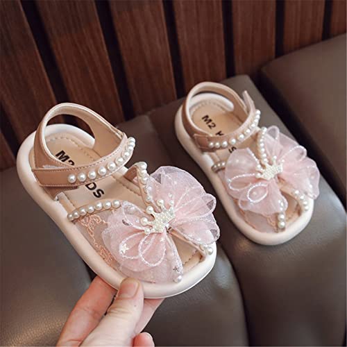Toddler Girls Pearl Sandals Bowknot Princess Sandals Little Kid Dress Shoes for Wedding Party2