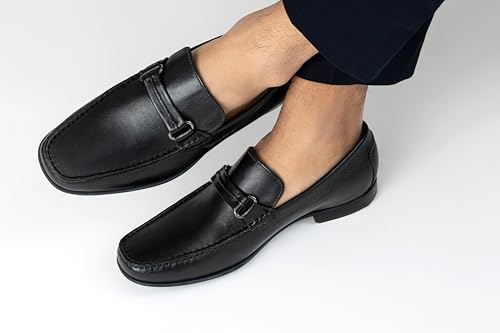 Image of Donald Pliner Donnie Men's Slip-On Loafer - Stacked Heel - Classic Dress Loafers for Men, Memory Foam Insole, Slip-On Shoes for Men, Comfortable Dress Shoes