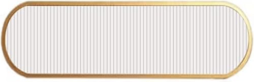60x120cm Freestanding Room Divider, Semi-Transparent Glass Screen with Golden Frame