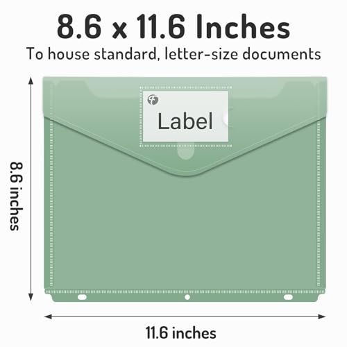 Forvencer Binder Pocket, 10 Pack Super Heavyweight Plastic Binder Folders - Image 2
