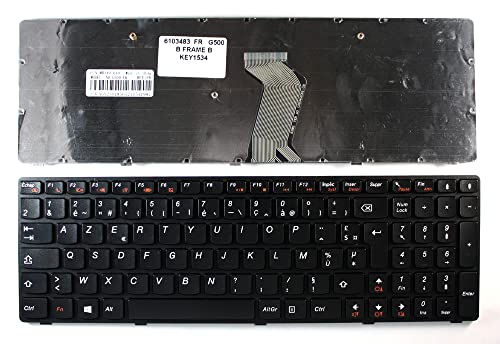 Clavier pour portable Lenovo Ideapad G500 Keyboards4Laptops AZERTY noir