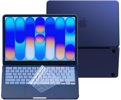 Image of Saco MacBook Neo 13 Inch Case & Keyboard Cover Compatible with 2026 MacBook Neo A3404 (A18 Pro Chip) - Official Indigo Clear Matte Hard Shell Laptop Case, Slim 1:1 Precision Fit, Scratch Resistant