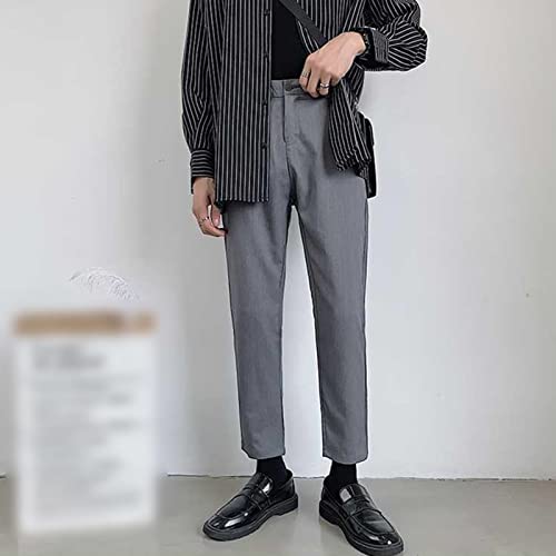 Pantalón casual liso para hombre talle 29 gris miniatura 5