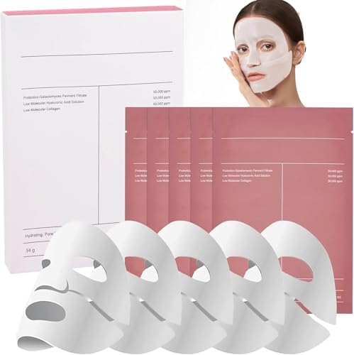 Bio Collagen Mask, 5Pcs Mascarilla Facial Colageno, Mascarilla Bi...