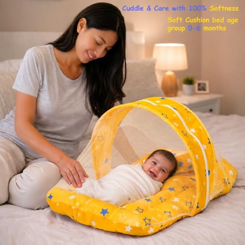 Image of Infantbond 56 in 1 Baby Products All New Born Combo | Gift Set | Baby Essentials | Hospital Kit | Baby Clothes | Maternity Essentials | Infant Essentials | Baby Shower | Complete Daily Items Combo(0-6 Months) (Star) (Yellow for Baby Boy & Baby Girl)