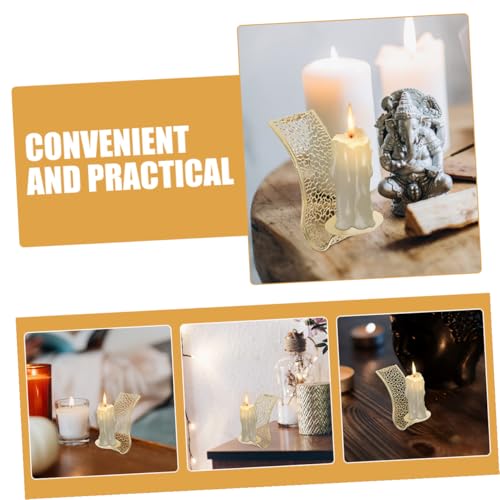 Candelabros colgantes de pared de hierro dorado para decorar espacios pequeños y modernos 4