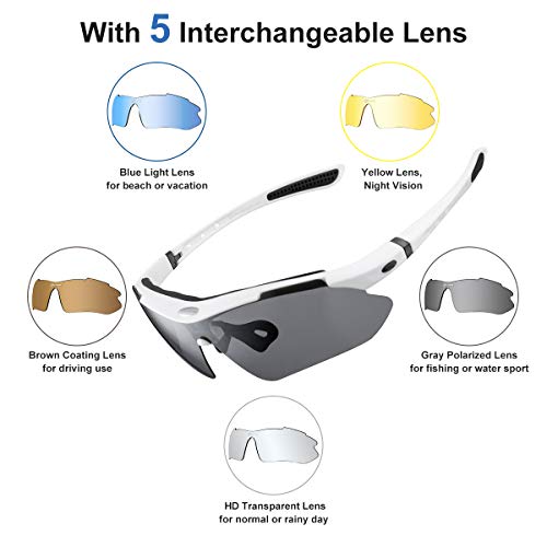 Image of ROCKBROS Polarized Sunglasses Men Women Cycling /Pickleball /MTB Glasses UV Protection, Suitable for Myopia Glasses