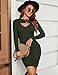 Blooming Jelly Womens Long Sleeve Sweater Dress Sexy Cut Out Bodycon Mini Casual Fall Dress 2025 Trendy Ribbed Ladies Winter Pullover Sweater (Small, Army Green)