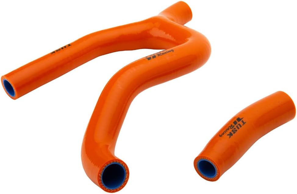 Tusk Radiator Hose Kit Orange – High‑Temperature Silicone Coolant Hose Set for Engine Cooling Replacement -Compatible with KTM 250 SX-F 2019-2022/250 XC-F 2019-2022