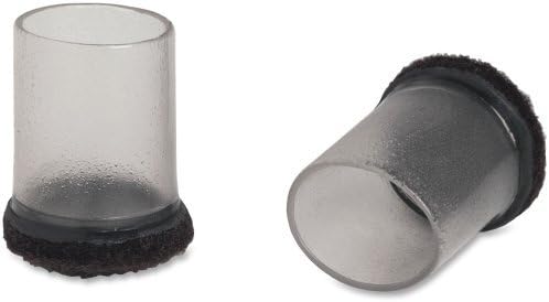 Lorell Floor Savers Floor Protectors, 1.25, Clear, Set of 16 (LLR49321) fit 1-1/8 to 1-1/4 Round Legs or 1 Square Legs