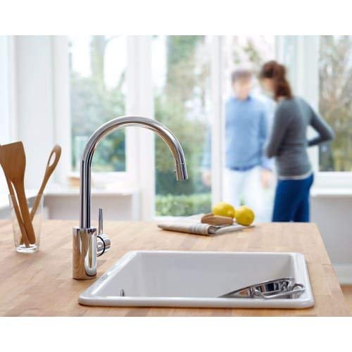 Grohe 32665001 Concetto Single-Handle Pull-Down High Arc Kitchen Faucet, 1.75 Gpm, Starlight Chrome #TOP4