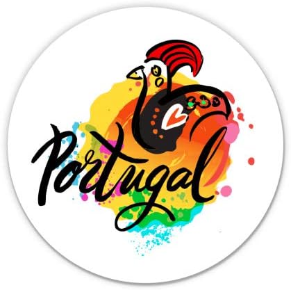 Portugal - 3" Vinyl Sticker - for Car Laptop I-Pad Phone Helmet Hard Hat - Waterproof Decal