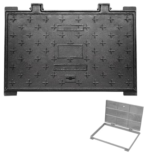 LIKANGLONGJU Quadratischer Schachtabdeckung mit Rahmen aus Gusseisen, Kellerschachtabdeckung, Geeignet für Einfahrten, Beton, Innenhöfe(40x60cm/16x24in) LIKANGLONGJU Quadratischer Schachtabdeckung mit Rahmen aus Gusseisen, Kellerschachtabdeckung, Geeignet für Einfahrten, Beton, Innenhöfe(40x60cm/16x24in)