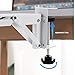 Niciksty Desk Extender Clamp for DIY Custom Wooden Desk Extender Board (Board not Included), No-Punch Computer Keyboard Tray Clamp for Home or Office (White)