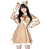 クリアストーン(Clearstone) 【Amazon.co.jp限定】 ミミノエル コスプレ クリスマス リボンケープトナカイ レディース 2L ブラウン