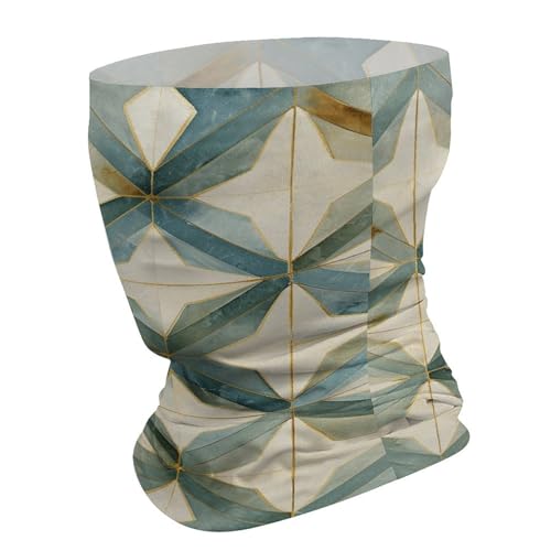 Mascarilla azul y dorada para frío, pañuelo para cuello, cortaviento, banda para motos, ciclismo, esquí para hombres y mujeres miniatura 3