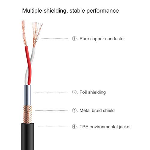 Cable de audio Jack 3.5mm a 6.35mm macho 3 m miniatura 3