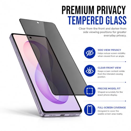 Image of FIRST MART Privacy Tempered Glass for Samsung Galaxy Z Fold 8 With Cable Guard & Installation Kit | Anti-Spy 9H Screen Protector, Edge-to-Edge, Case-Friendly | Black