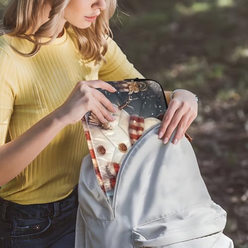 Funda para portátil de 13-14 pulgadas impermeable con diseño de muñeco de nieve miniatura 6