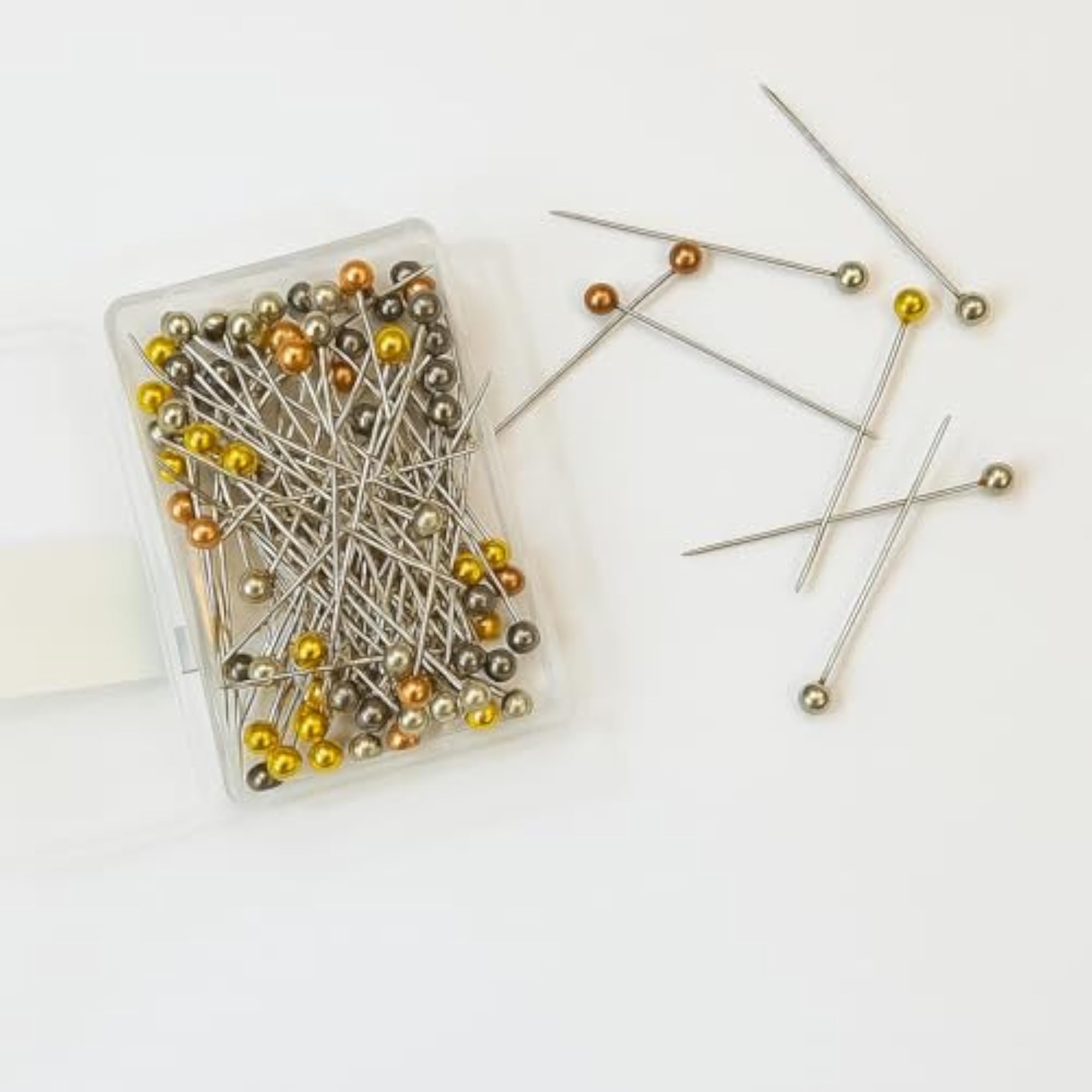 Decorative Ball Head Hijab Pins in Mixed Metallic Colours