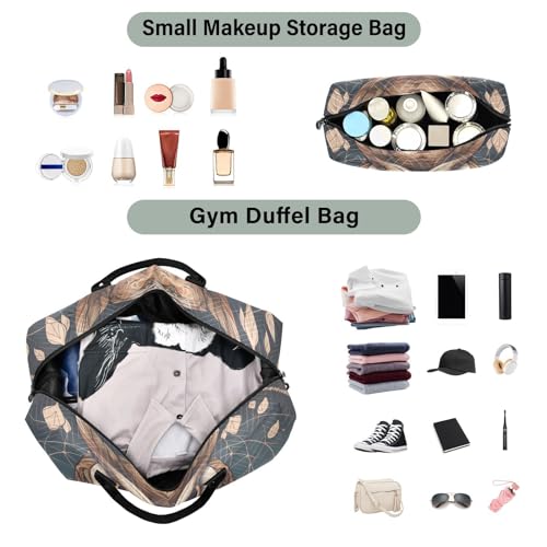 Large Travel Duffel Bag, Cool Owl Dreamcather Sports Tote Gym Bag, Shoulder Weekender Overnight Bag for Women Men, Carry On Luggage with Toiletry Bags4
