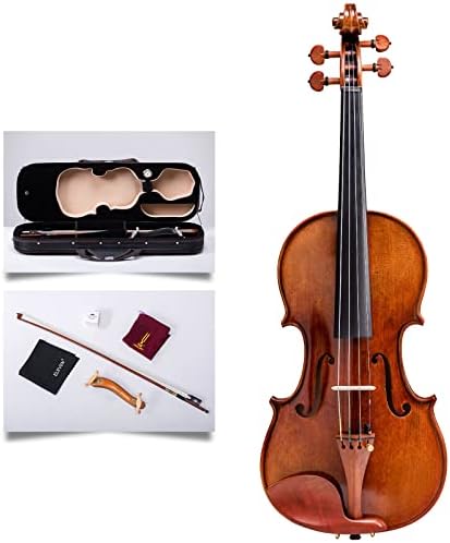 Bruyn Violin For Kids & Adults- Premium Violin for Kids Beginners - w/Case, Rosin, Bows,storage bag,cloth，shoulder rest- Starter Musical Stringed Instruments (4/4)