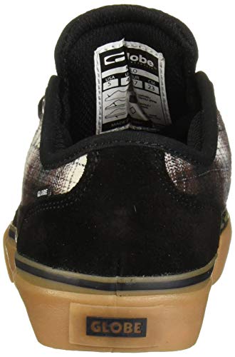 Image of Globe Men's Mahalo Shoe, Black /Gum /Plaid, 11.5 Medium US