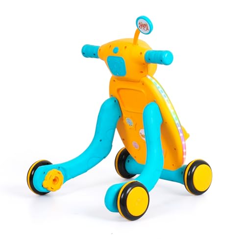 Image of Luusa Pro Kids Tiny Steps Baby Walker | Toddler Walker with Lights, Music, and Ball Game | 2-in-1 Interactive Activity Walker Reda | Proudly Made in India