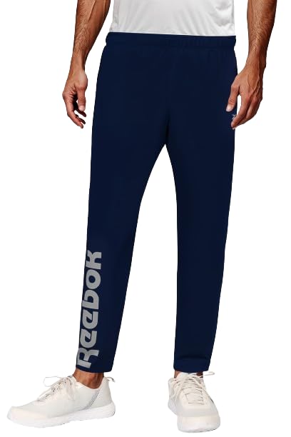 ReebokMen's Pure Grey 5 (Dark Grey) Track Pant | Training | All Day Mesh Layer Woven Pant | Regular FIT | 100% Polyester with Speedwick tech