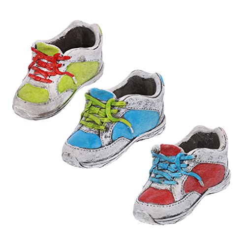 BESPORTBLE 3 Piezas Macetas Creativas Forma de Zapatos Altos para Suculentas Maceteros Decorativos para Interior Contenedores Originales para Plantas Pequeñas