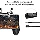Ozkak Mobile Controller Smartphone Gamepad vereinfachter Tragbarer 4 Trigger L1R1 L2R2 Universel für PUBG COD Android iOS iPhone Samsung Handy mit Breite von 7 bis 9,5 cm